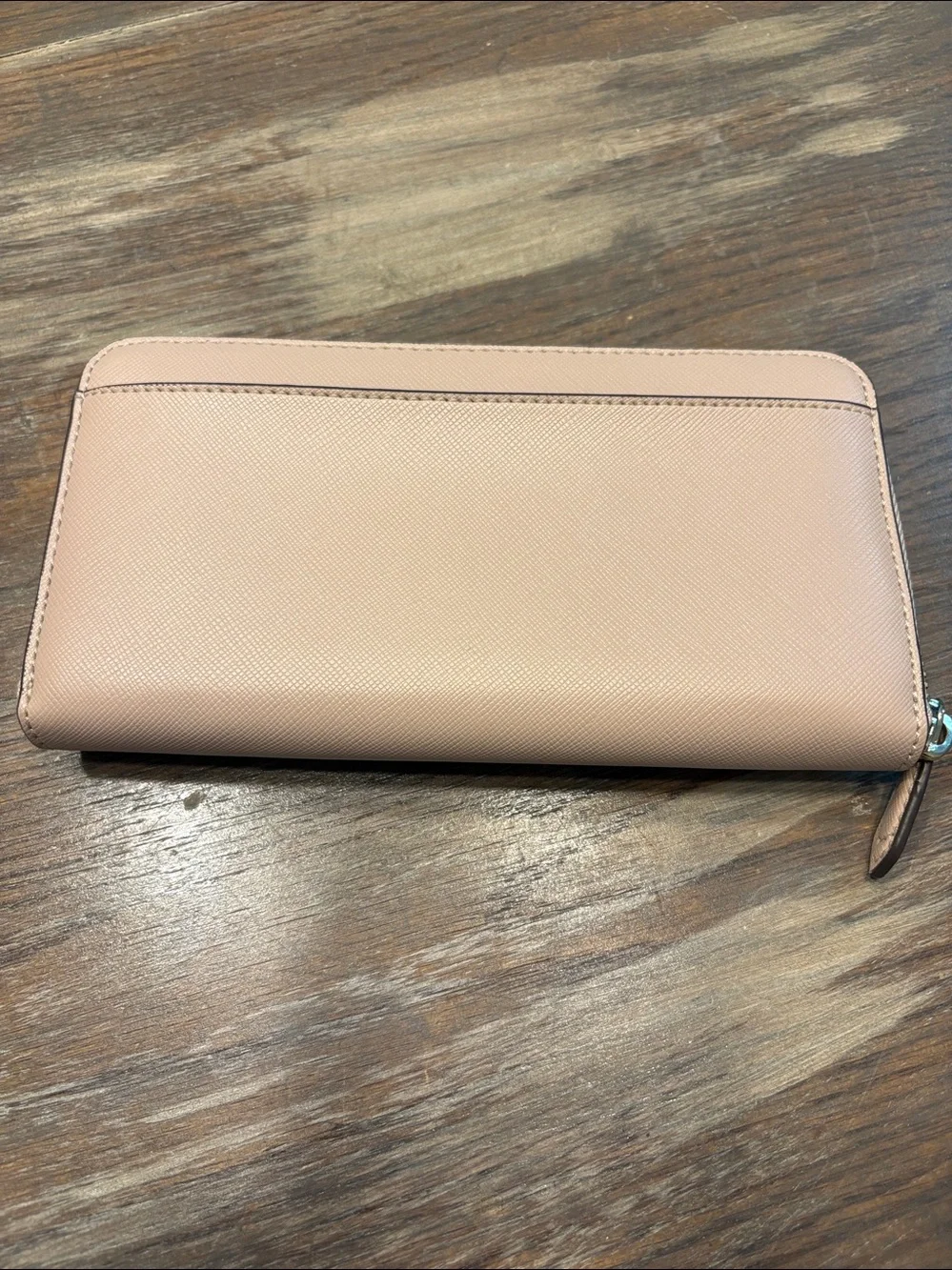 kate spade Blush Pink Zip-Around Saffiano Wallet